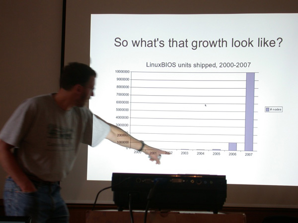 Ron Minnich illustra la crescita dei dispositivi supportati da LinuxBios