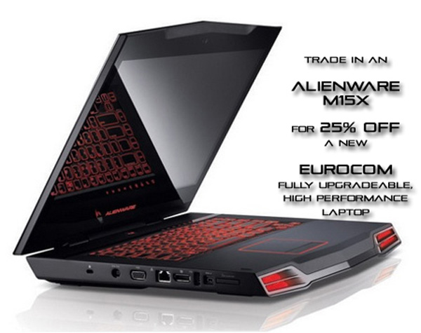 Notebook Eurocom con sconto se consegni un Alienware M15x