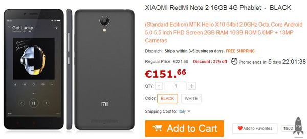 Xiaomi RedMi Note 2 