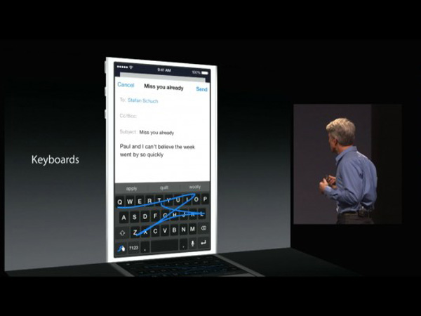 iOS 8 tastiera