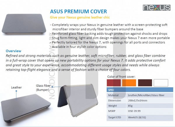 Nexus 7 Premium Cover