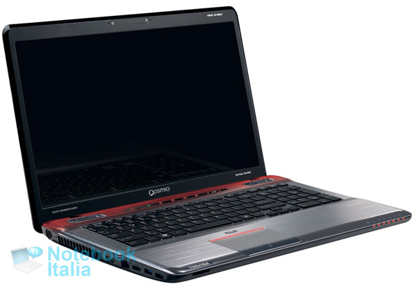Profilo sinistro del notebook Toshiba Qosmio X770 3D
