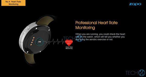 Zopo Z Watch ha un cardiofrequenzimetro integrato