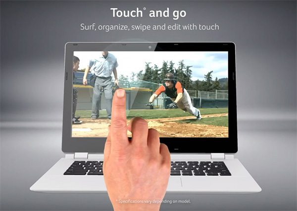Acer Chromebook CB5-311P Touch è ovviamente dotato di touchscreen