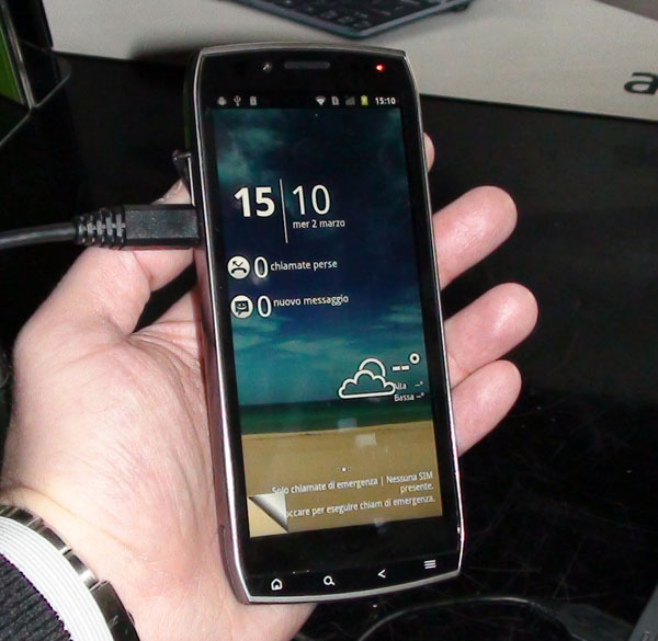 UI del tablet-smartphone Acer Iconia Smart