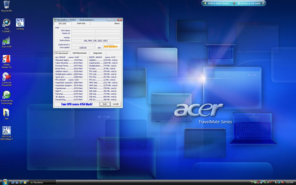 Acer Travelmate 6592 nuclear cpu