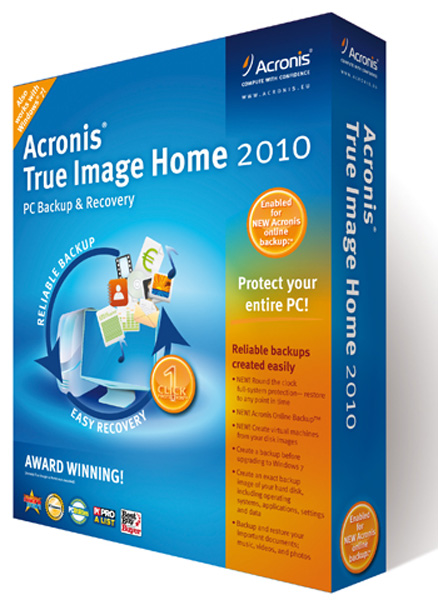 Software Acronis True Image Home 2010 box