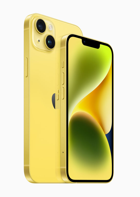 iPhone 14 e iPhone 14 Plus giallo
