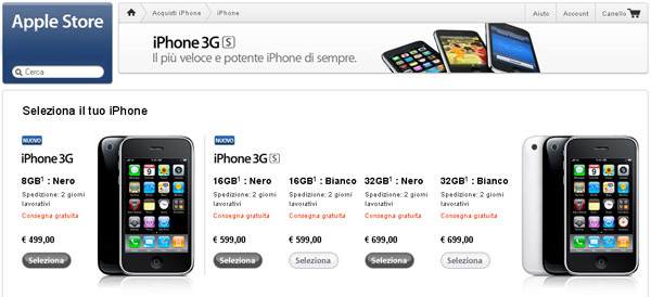 Apple iPhone 3G S AppleStore