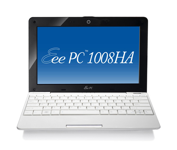 Versione bianca del netbook Asus Eee PC 1008ha