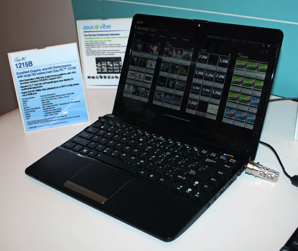 Asus EeePC 1215b, profilo