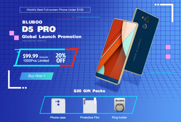 BLUBOO D5 Pro promozione