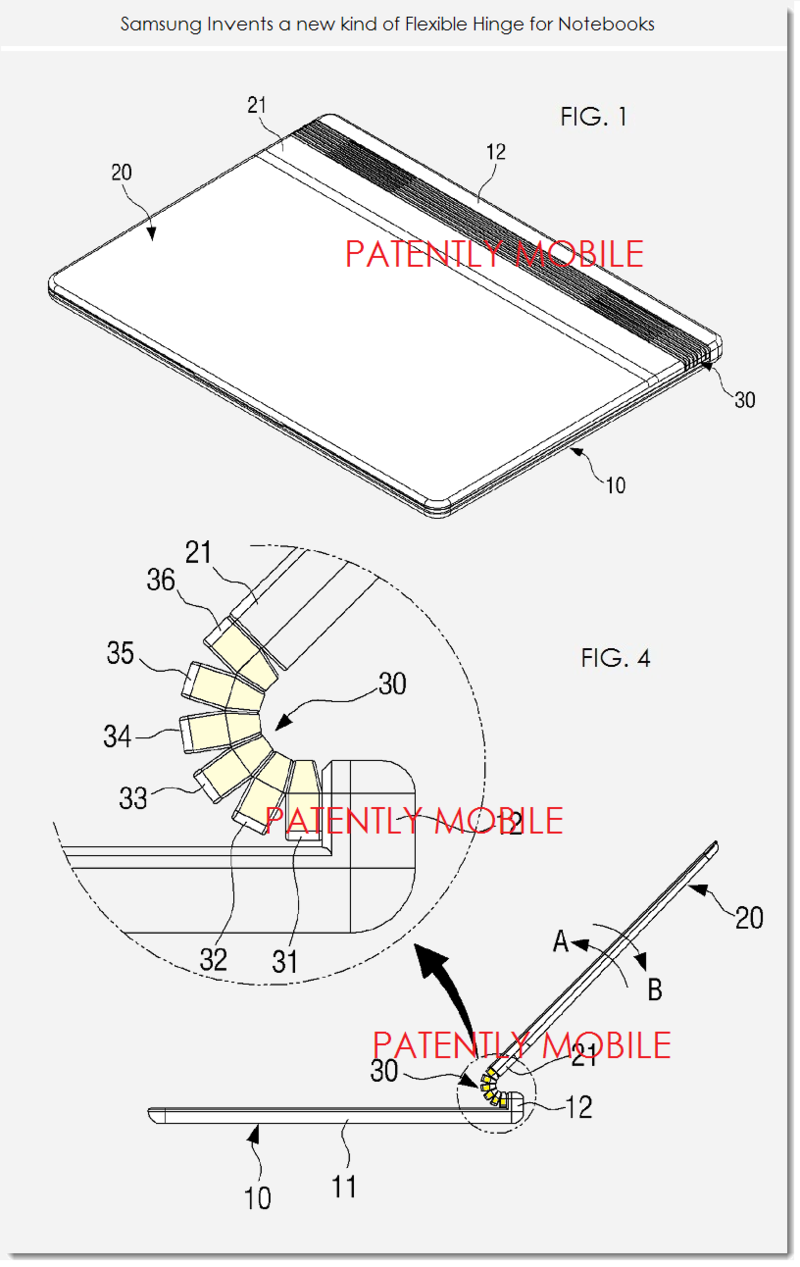 Samsung notebook convertibile nel brevetto
