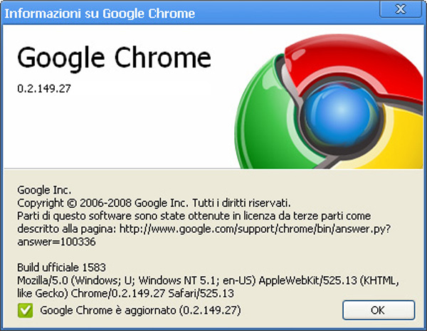 Web browser Chrome di google