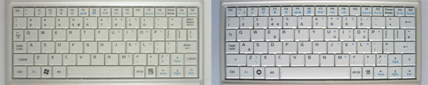 Asus EeePC 701 vs 900 - tastiere