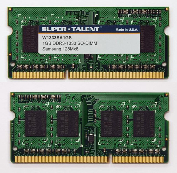 Moduli DDR3-1333 SoDimm per notebook