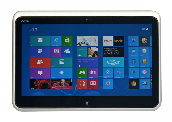 Dell XPS 12 in tablet mode, orientamento orizzontale