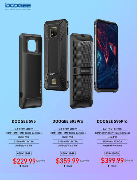 La gamma di smartphone modulari Doogee S95 e Doogee S95 Pro