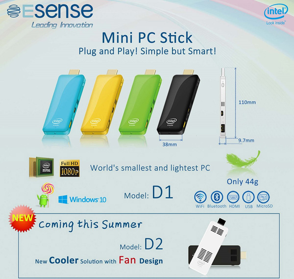 Esense D2 TV stick con ventola