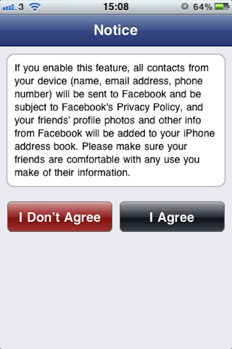 Facebook su iPhone