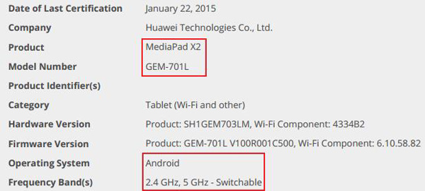 Huawei MediaPad X2