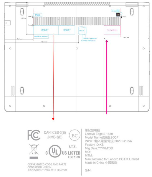 Lenovo Edge 2 15 (Skylake-U) 