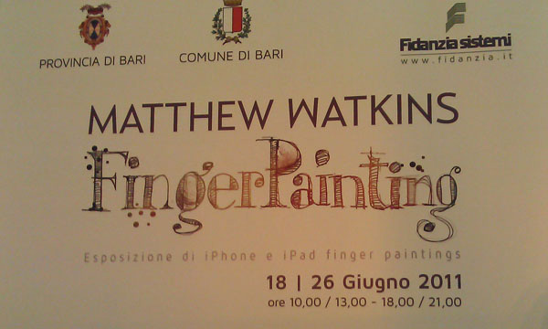 Fingerpainting in mostra a Bari fino al 26 giugno