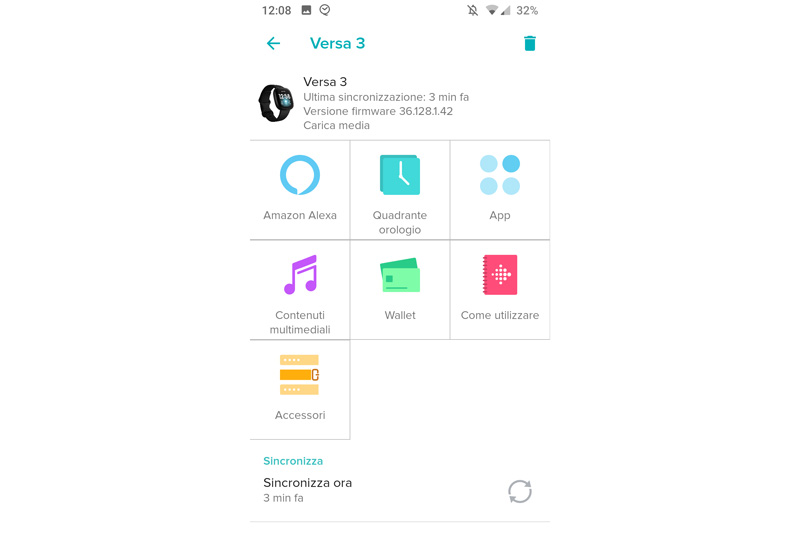 Fitbit App dashboard