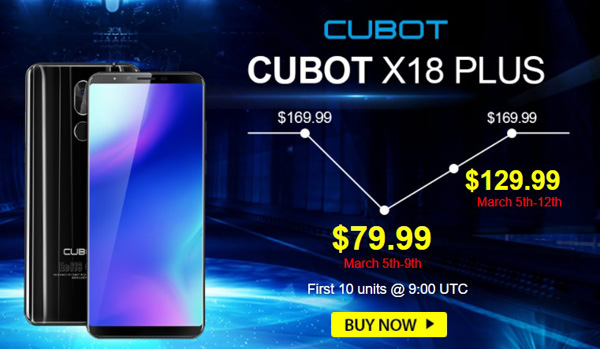 CUBOT X18 Plus 4G in prevendita