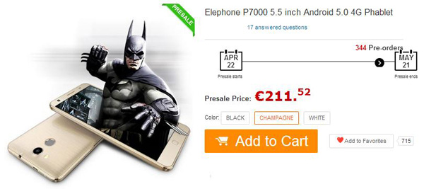 Elephone P7000 