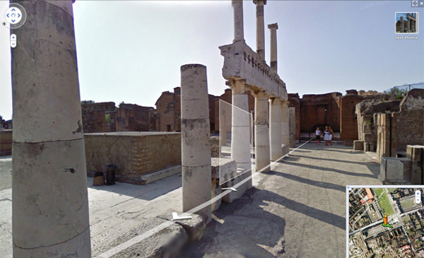 Google Street View a Pompei