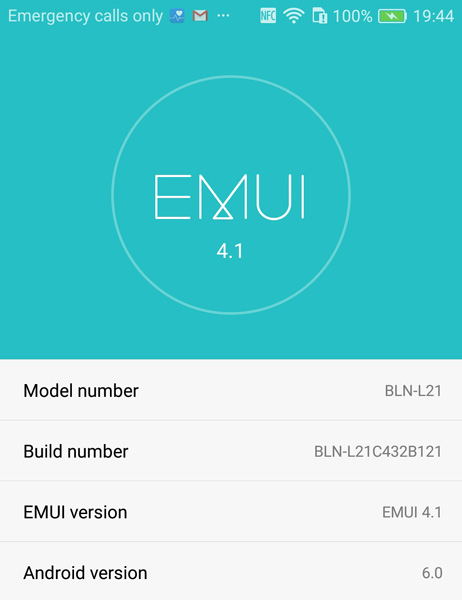EMUI 4.1 e Android 6.0 a bordo ma è pronto l'aggiornamento a Nougat