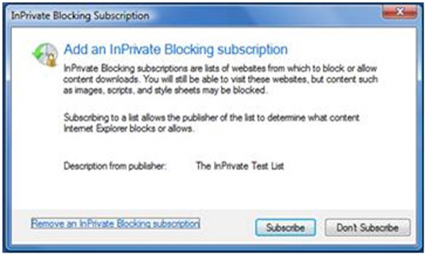 InPrivate Subscriptions