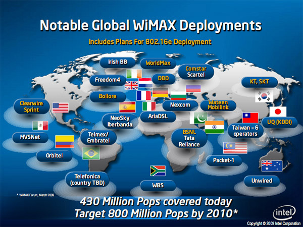 Mappa WiMAX mondo