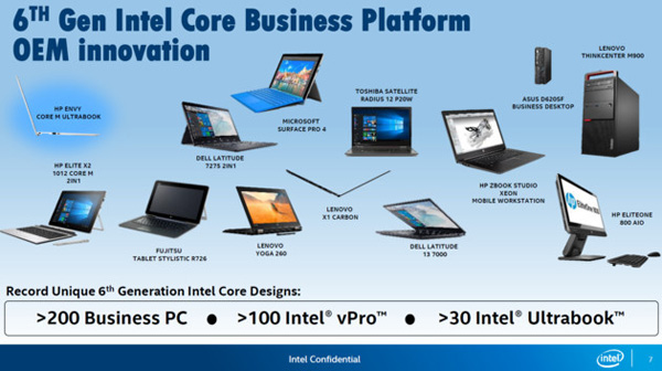 La gamma di PC portatili Intel con tecnologia vPro