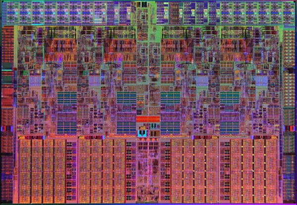 Shoot del die di processore Intel Core i7 quad-core