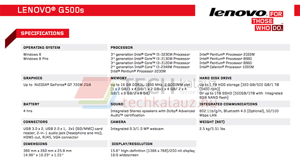 Lenovo IdeaPad G500s