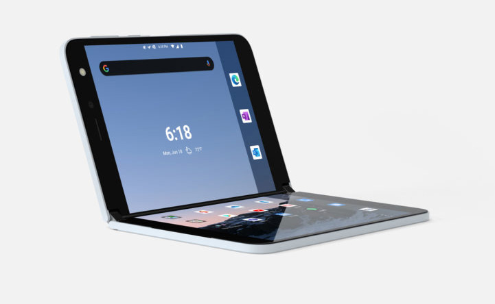 Microsoft Surface Duo in modalità laptop