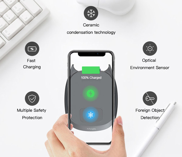 MongDa caricabatteria wireless Qi