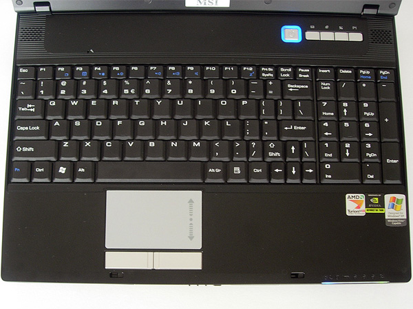 MSI Megabook M677 tastiera