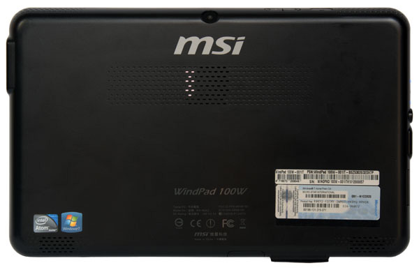 Fondo del tablet MSI WindPad 100W
