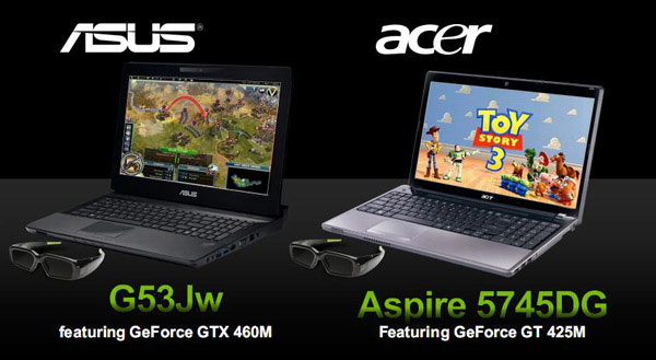 Nvidia GeForce 400M su notebook Asus e Acer