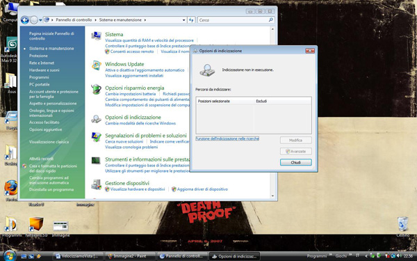 Disabilitare l'indicizzazione dei file su Windows Vista