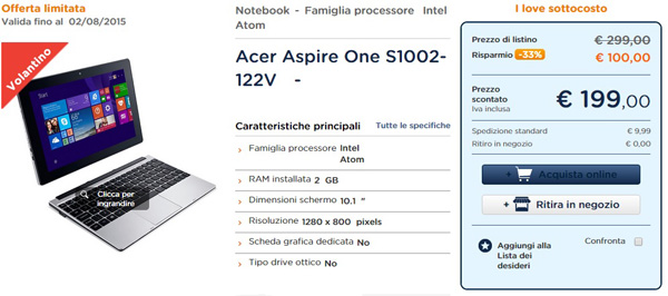 Acer Aspire One S1002