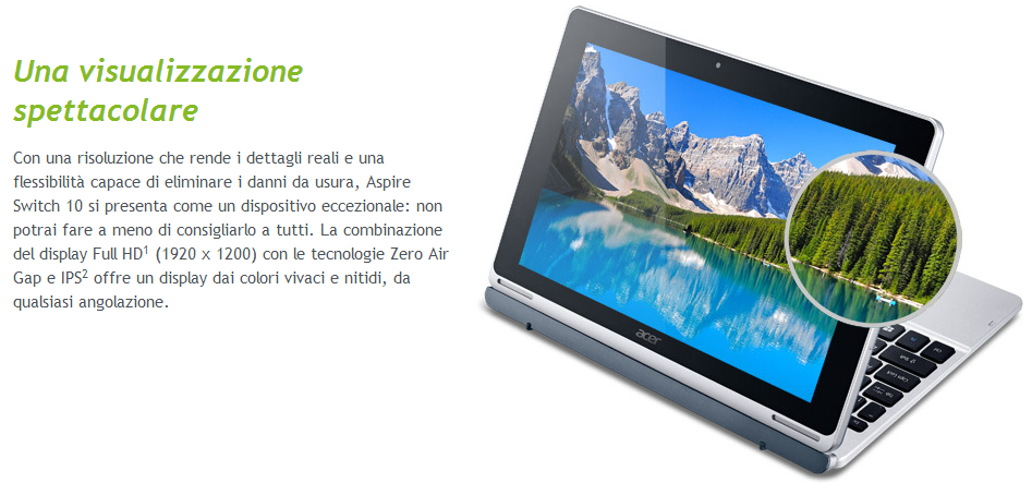 Acer Switch 10 con display Full HD