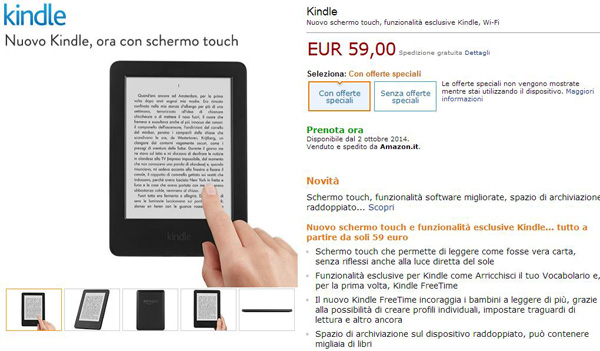 Amazon Kindle in Italia