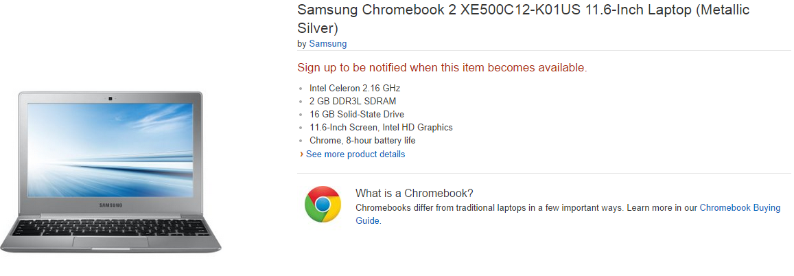 Samsung Chromebook 2 con Bay Trail