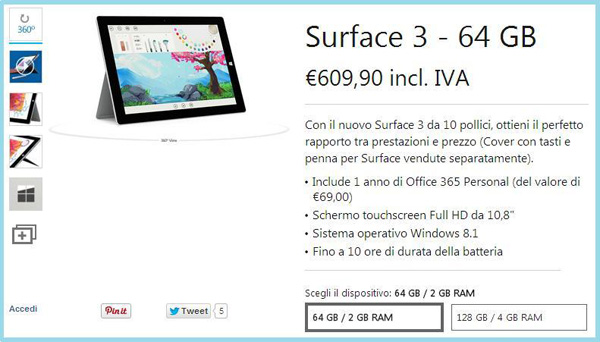 Surface 3 