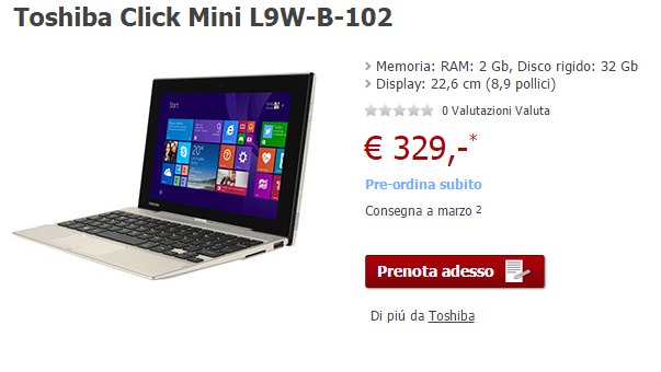 Toshiba Satellite Click Mini 