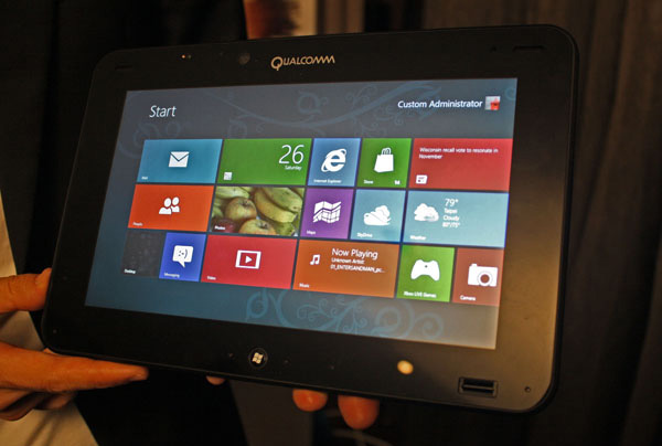 La prima immagine del tablet Qualcomm con sistema operativo Windows 8 RT